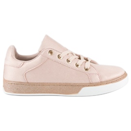 Pink tied sneakers