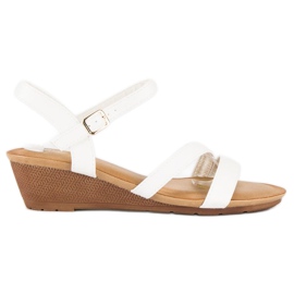 Bello Star Comfortable wedge sandals white Bello Star Comfortable wedge sandals white