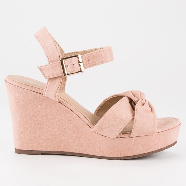 Bello Star Pink wedge sandals