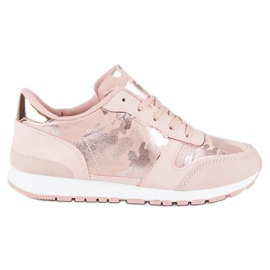 Pink lace-up sneakers Pink lace-up sneakers