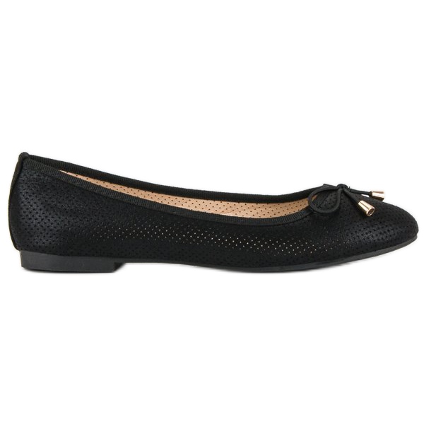 Super Mode Openwork ballerinas black