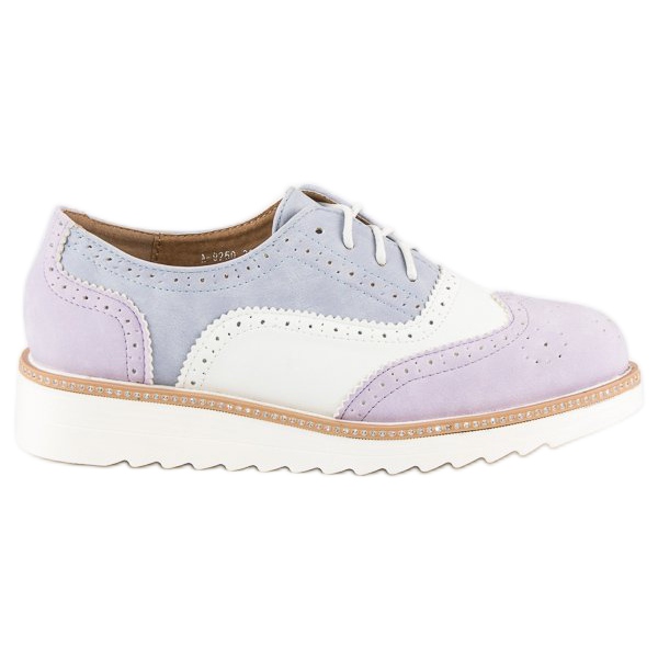 Tied women's shoes violet