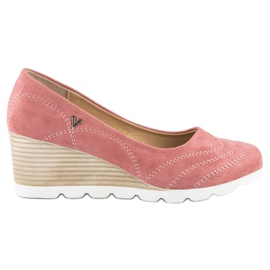 Pumps on the VINCEZA wedge pink