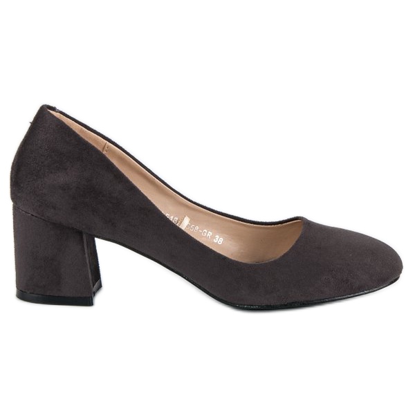 VINCEZA suede pumps grey