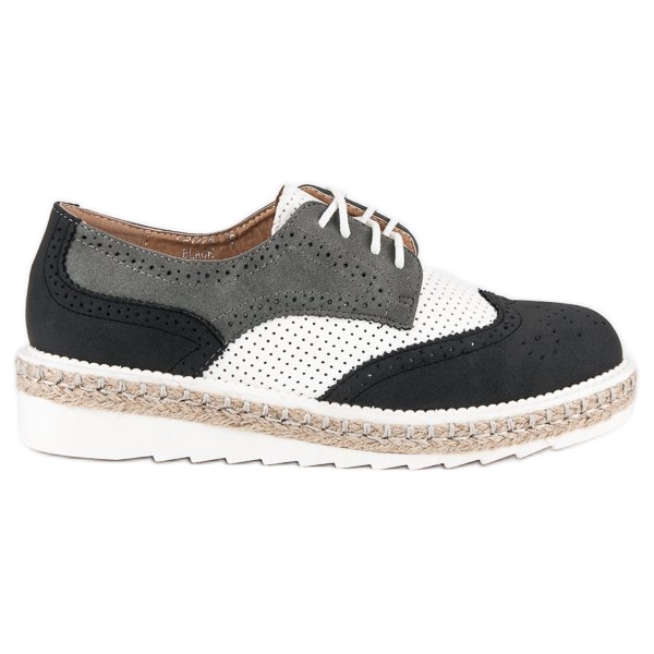 Ideal Shoes Shoes, espadrilles grey