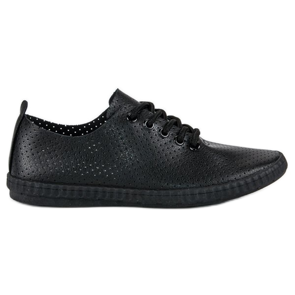 Black sneakers with openwork