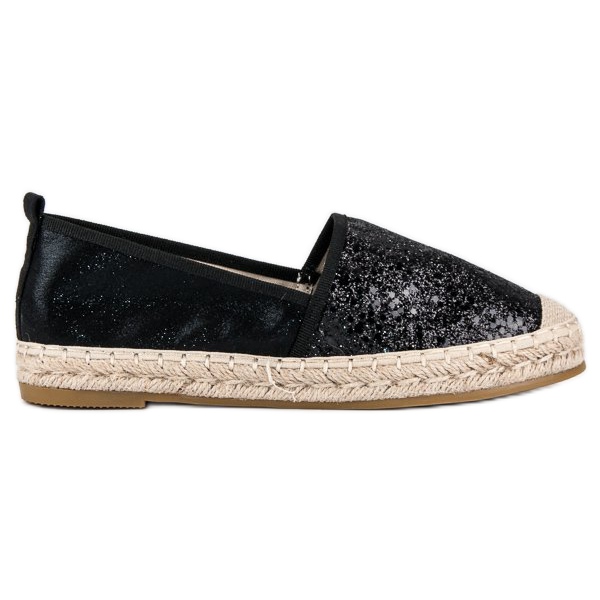 Coura Black espadrilles with glitter