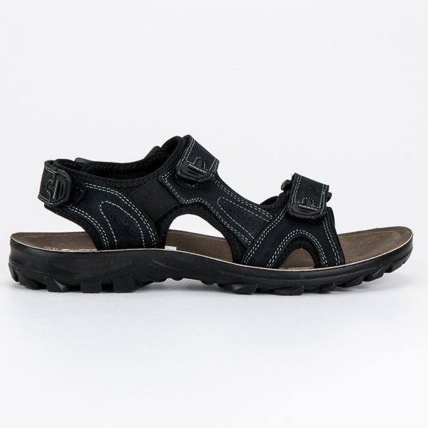 Hasby Leather men's sandals black