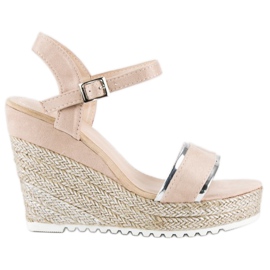 Erynn Comfortable wedge espadrilles brown
