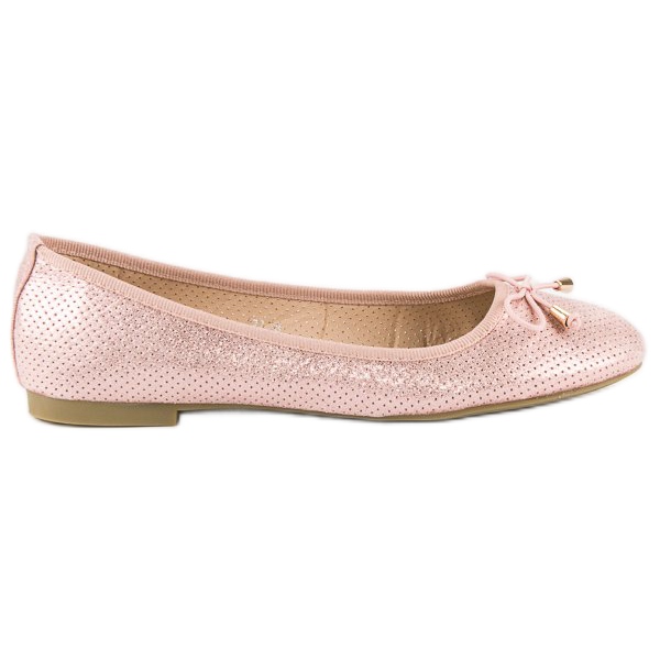Super Mode Openwork ballerinas pink