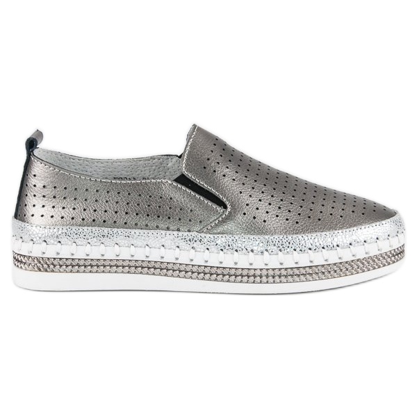 Vinceza leather sneakers grey