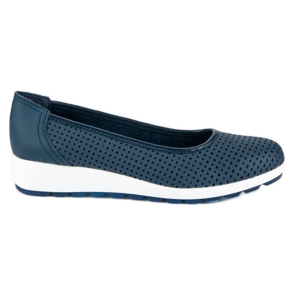 Leather vinceza ballerinas blue