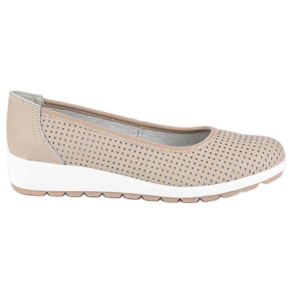 Leather vinceza ballerinas brown