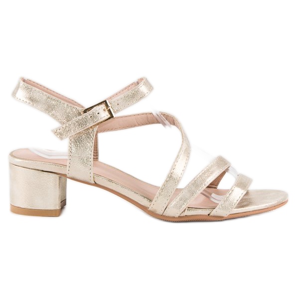 Ideal Shoes Flat sandals yellow