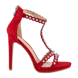 Elegant red sandals