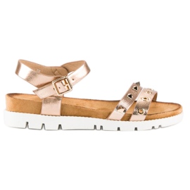 Forever Folie Pink sandals with rhinestones