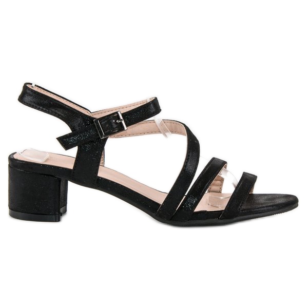 Ideal Shoes Flat sandals black