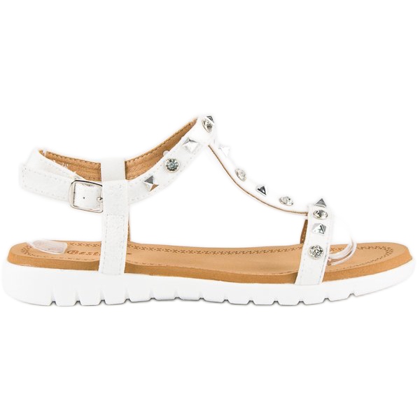 Bestelle Comfortable flat sandals white Bestelle Comfortable flat sandals white