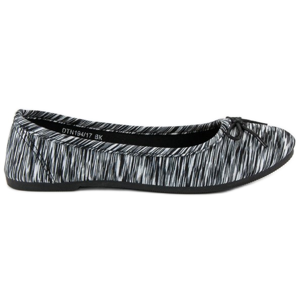 McKey Ribbed textile ballerinas black