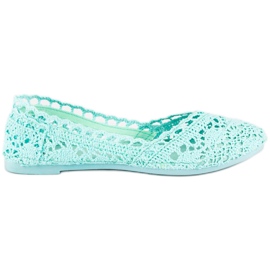 Seastar Mint lace ballerinas green