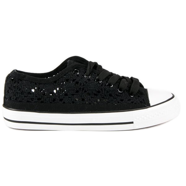 Lace sneakers black