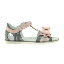 Sandals bow Bartek 36182 gray grey pink