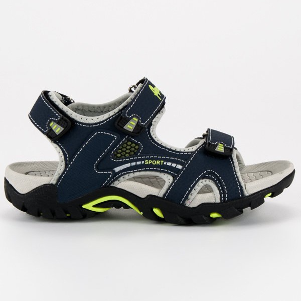 American Club Navy american velvet sandals blue