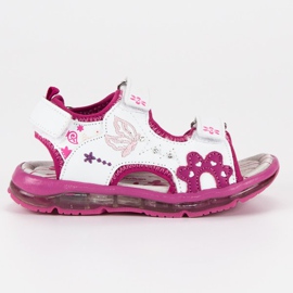 American Club Girls' Sandals American white