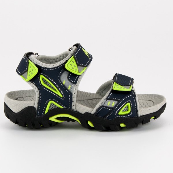 American Club American Boys' Sandals yellow navy blue