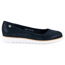 Filippo Snake print ballerinas navy blue