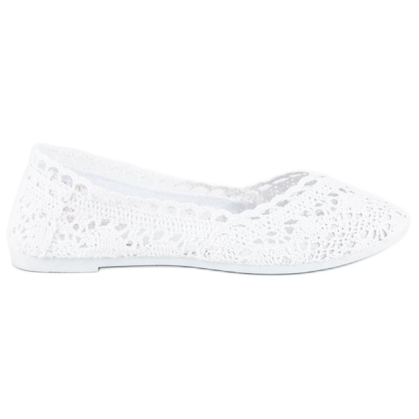 Seastar White lace ballerinas