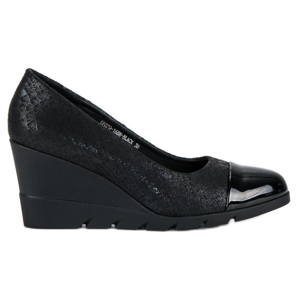 Filippo Black wedge pumps