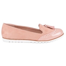 Super Me Pink moccasins with fringes