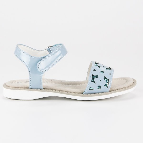 American Club Blue Sandals With American Velcro