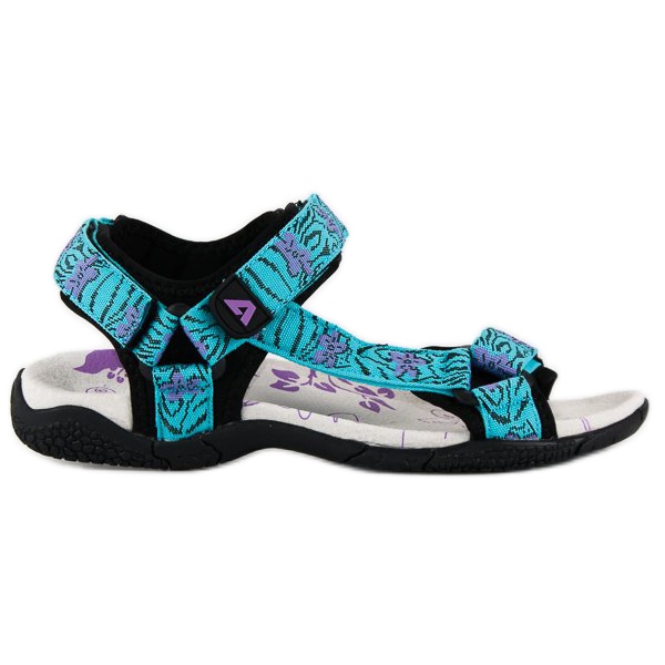 American Club Textile Sandals With American Velcro blue