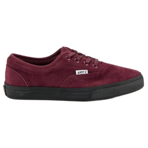 Andy Z Maroon suede sneakers red