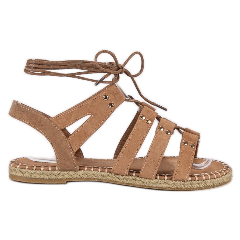 Vices Flat Romans With Binding brown