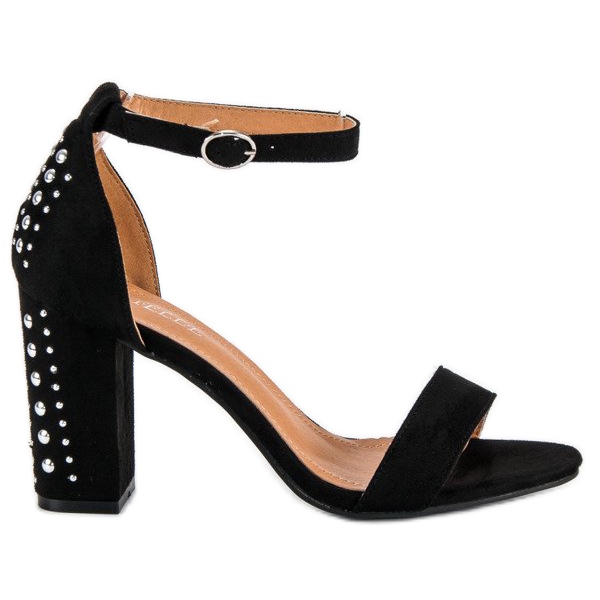 Bestelle Elegant sandals on a post black