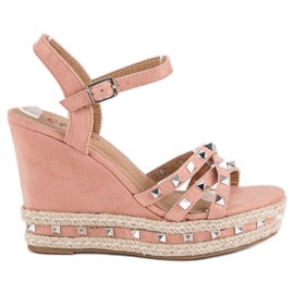 Seastar Suede espadrilles sandals pink