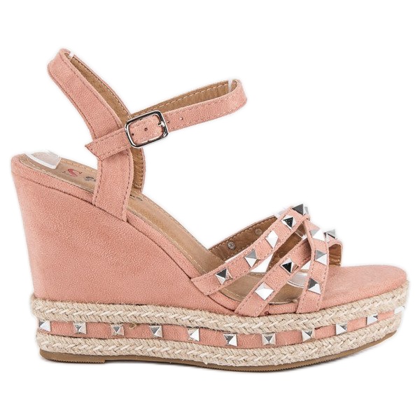 Seastar Suede espadrilles sandals pink