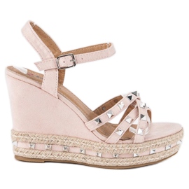 Seastar Suede espadrilles sandals pink