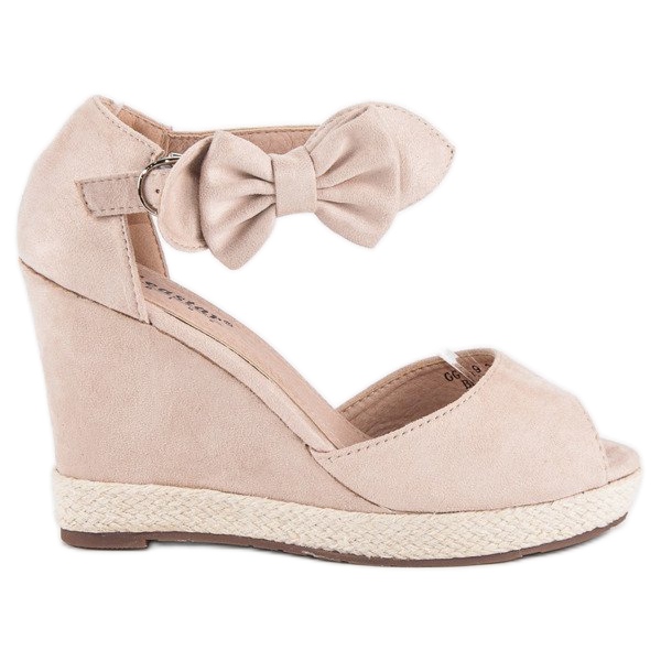 Seastar Wedge espadrilles with a bow brown