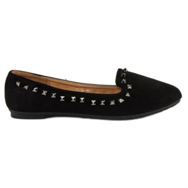 Ch. Creation Black ballerinas with studs