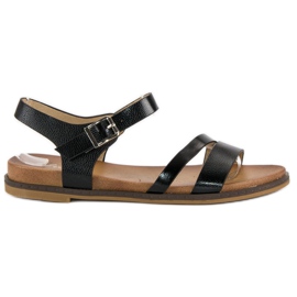 Licean Black sandals with a buckle