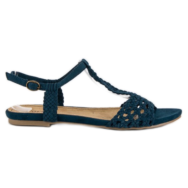 Corina Cloth Flat Sandals blue Corina Cloth Flat Sandals blue