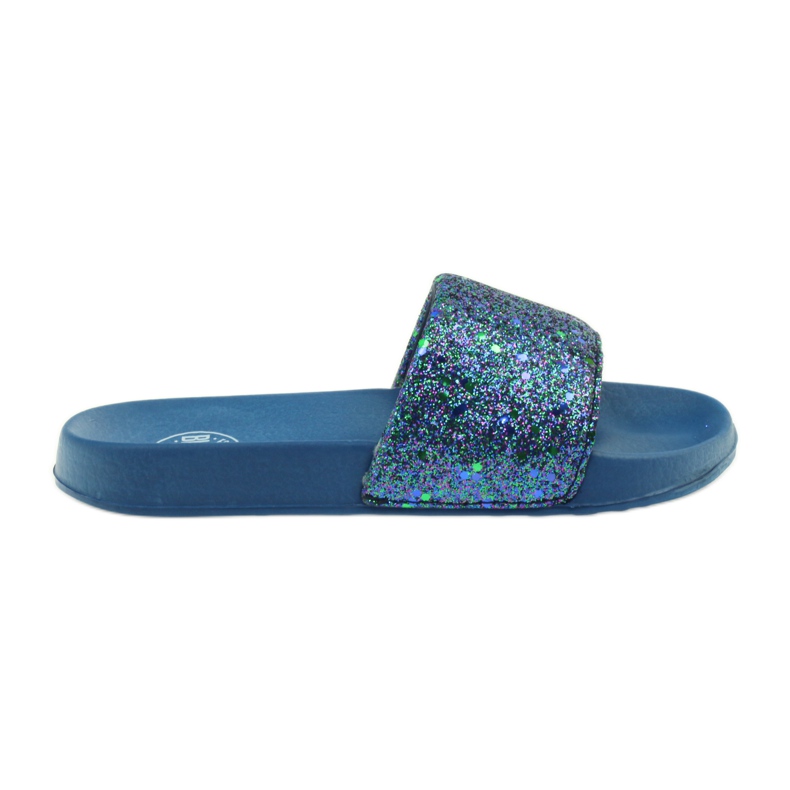 Profiled slippers Big Star glitter navy blue