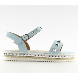 Sandals with studs blue 35-132 blue