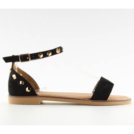 Black Sandals with studs 117-11 black