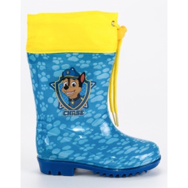 Galoshes with a patrol dog welt blue