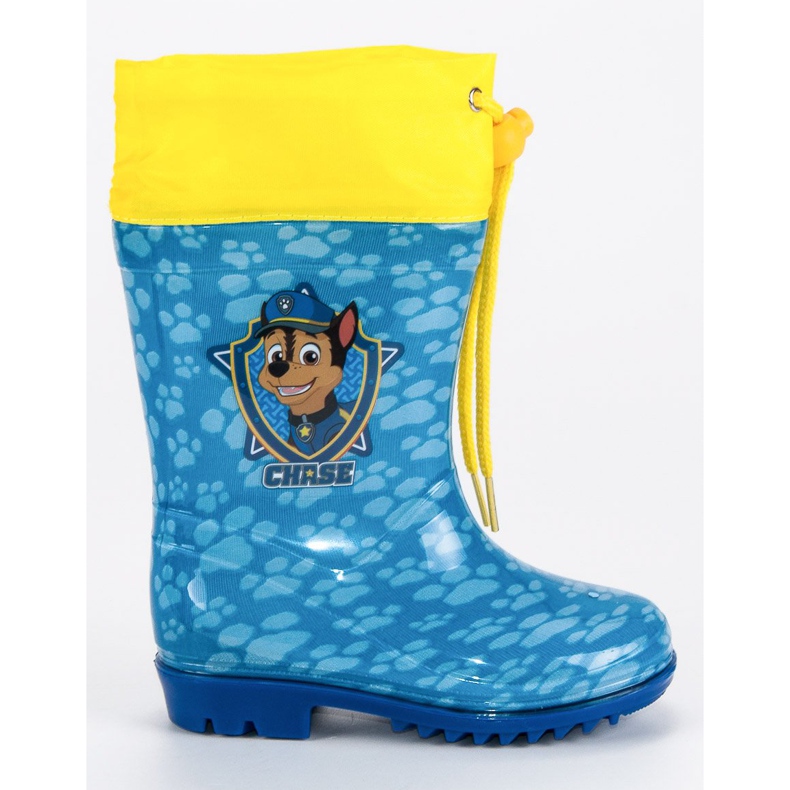 Galoshes with a patrol dog welt blue